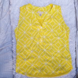 Hanna & Gracie Sunshine Yellow V-neck Blouse